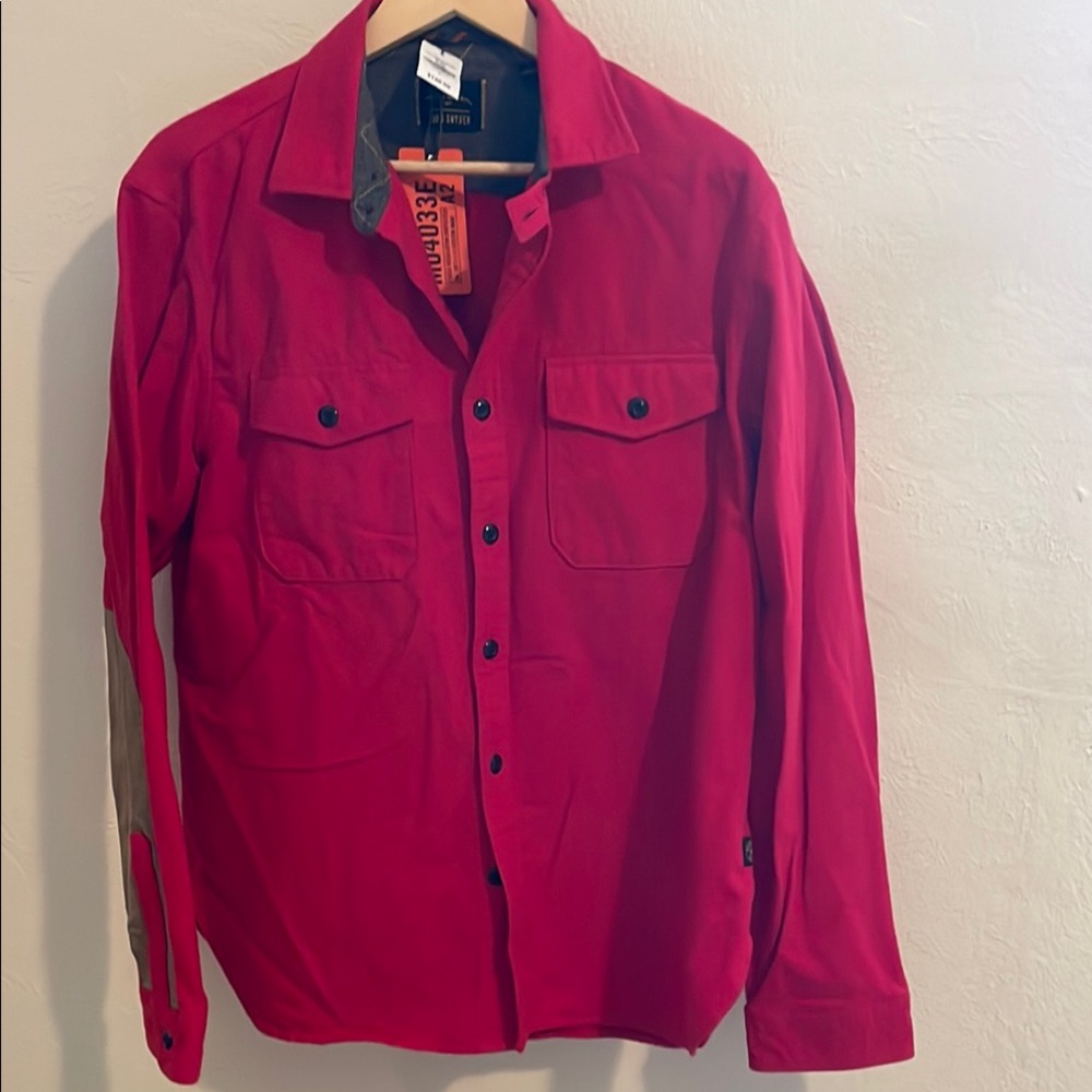 LLBEAN x Todd Snyder Chamois Shirt Men’s Large in Nautical Red.  Hunting shirt